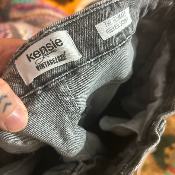 Kensie Vintage The Ultimate High Rise Skinny Charcoal Straight Leg Jeans 29" - Picture 9 of 10